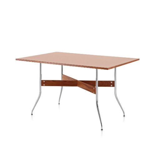 Nelson Swag Leg Dining Table with Rectangular Top, Walnut