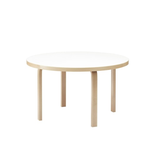 Aalto Table round 91, HPL white