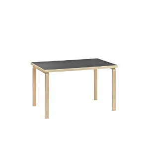Aalto Table rectangular 81B, Black Linoleum