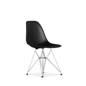 Eames Molded Plastic Side Chair,Wire Base