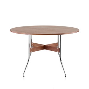 Nelson Swag Leg Dining Table Round Top, Walnut