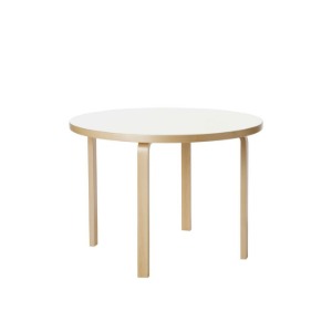[전시품할인] Aalto Table round 90A, HPL white